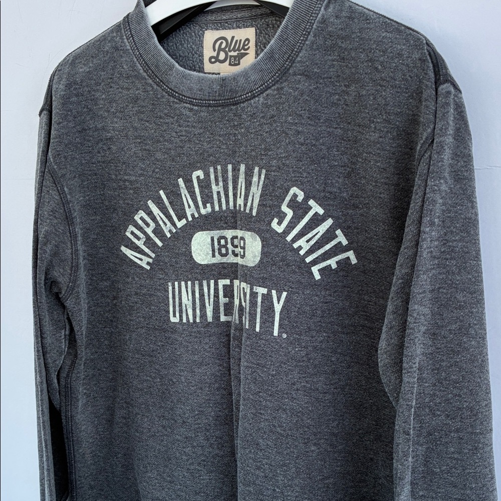 Blue 84 Charcoal Appalachian State University Crewneck Sweater
